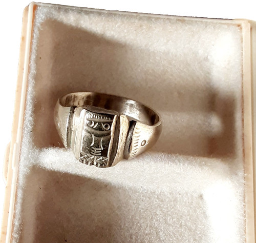 Anello anni maschera maya - anni'70,