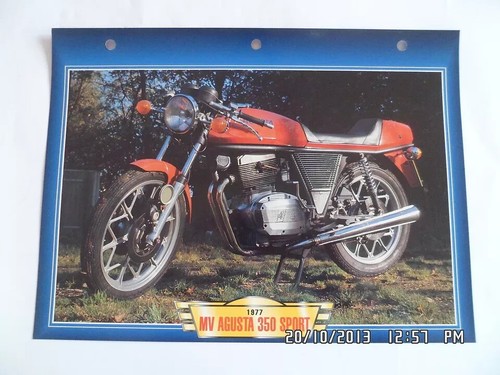 Carte fiche moto agusta 350 - fiche,