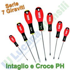 Serie Set 7 Giraviti Cacciaviti USAG Taglio Croce Phillips PH 322 SH7 U03220254