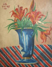 1965 natura morta vaso fiori