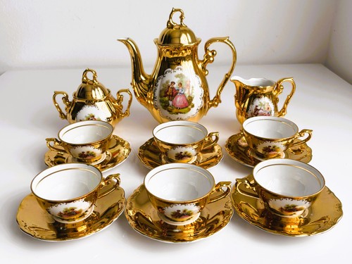 Set persone porcellana oro - persone,