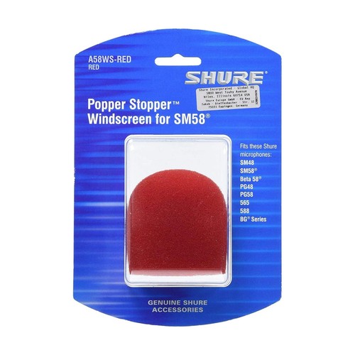 Shure a58ws red spugna - shure, a58ws-red