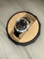 Orologio Wittnauer in cristallo con cinturino in pelle nera