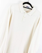 Fila polo vintage white logo - fila,