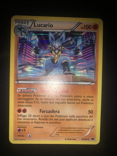 Carta pokemon lucario - carta,