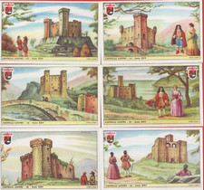 FIGURINE CAFFE LAVAZZA SERIE N°25 XXV COMPLETA CASTELLI LIGURI