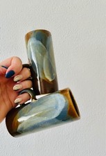 Set 2 Tazzine Caffè Espresso Vintage Caffè D'Vita Filippine Blu Marrone