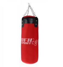 Sacco Boxe Pugilato Pieno 60cm Rosso con Catene Incluse Professionale dfh