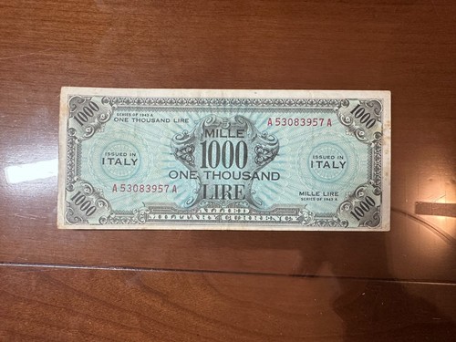 Allied military currency - currency, 1000