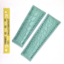 Cinturino Adatto per Rolex Daytona XS Corto Vero Coccodrillo 20mm Blu Turchese