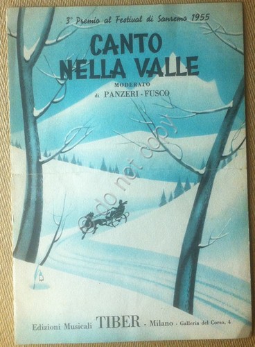 Spartito canto nella valle - nella,