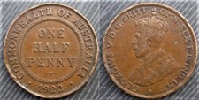AUSTRALIA  # 1/2 penny 1922 -