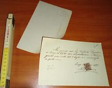 Oriago (Mira) VE Quietanza pagamento Torchio da vino 1893