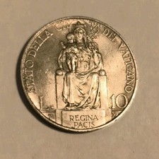 10 Lire 1935 Vatican City Coin
