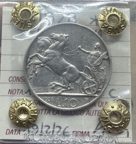 Moneta regno italia biga 10 - biga,