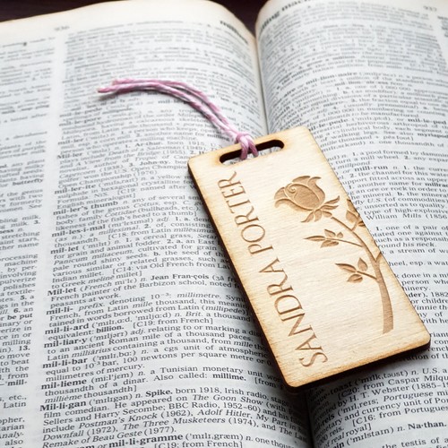 Personalised wooden bookmark - personalised, |