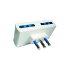 Adattatore Multipresa Piatta 4 Prese Bivalenti spina 10A . Elettrica Salvaspazio