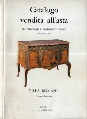 Catalogo vendita all - 'asta, del