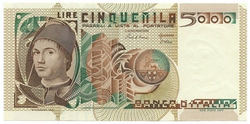 5000 lire ritratto uomo - 5000, d'uomo