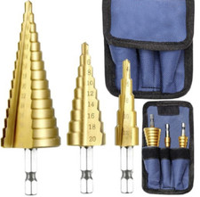 Set 3 Punte Coniche Trapano a