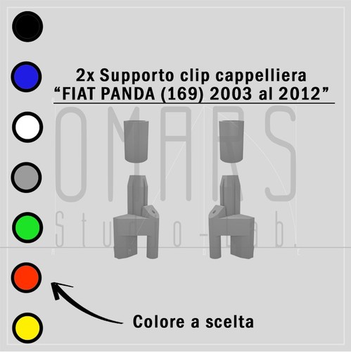Supporto clip cappelliera - 2x,