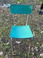 SEDIA VINTAGE IN FORMICA ANNI 50 CON STUTTURA IN METALLO