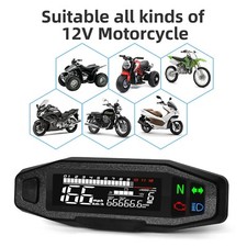 Tachimetro digitale universale per moto misuratore di velocità contagiri a LED