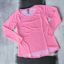 Champion C9 Felpa maglia donna morbida tinta unita scollo ampio vintage tg.M