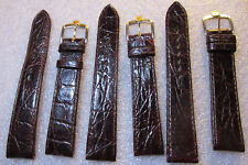 THEOREIN -KELEK 3 AUTENTIC RED CROCODILE BAND STRAP +BUCKLE -18 mm NEW OLD STOCK