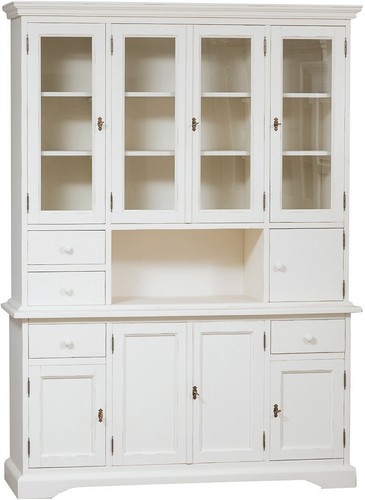 Vetrina legno bianco - vetrina, anticato