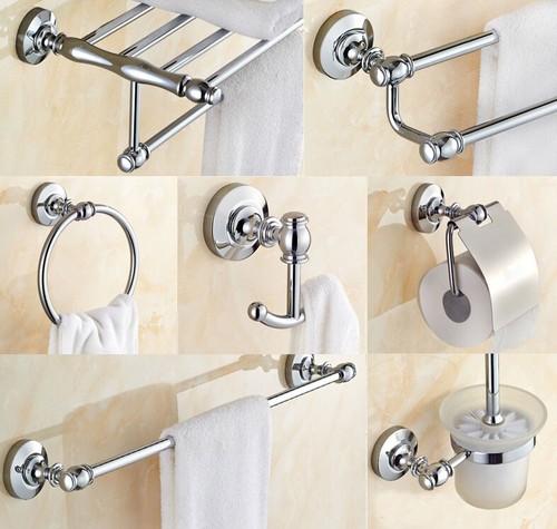 Set accessori bagno cromo