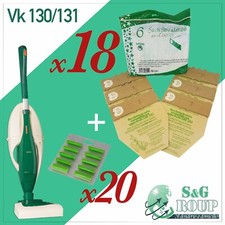 VK130 131 18 SACCHI SACCHETTI CARTA E 20 PROFUMI ASPIRAPOLVERE FOLLETTO VORWERK
