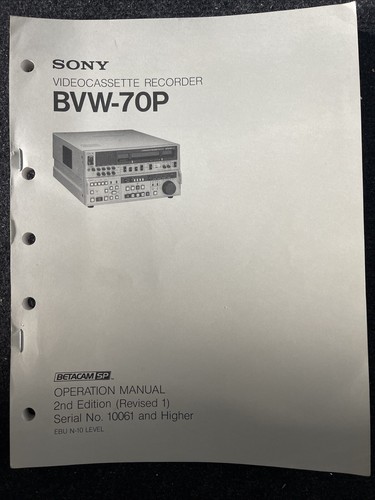 Sony bvw 70p betacam - sony,