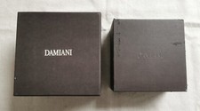 Damiani vintage dark brown leather watch box and outer box for any models used