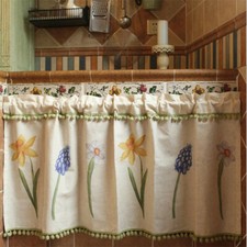Mezza tenda corta stampa fiori