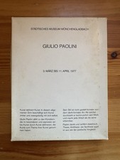 GIULIO PAOLINI: STÄDTISCHES MUSEUM MÖNCHENGLADBACH, 3 MARZ BIS 11 APRIL 1977