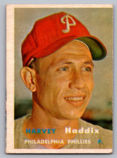 1957 TOPPS #265 HARVEY HADDIX