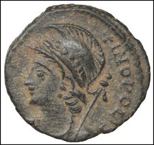 Costantino I il Grande follis antica moneta romana in bronzo certificata Roma