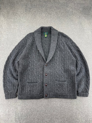 Cardigan vintage grigio con