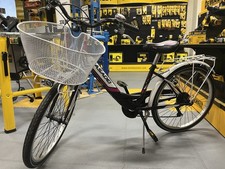 BICI CASADEI 24" CAMBIO SHIMANO 6V NERO BIANCO FUCSIA CON CESTINO E LUCE