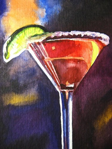 Quadro acquerello martini - acquerello,
