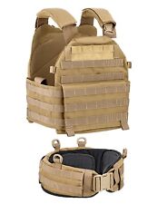 GiletTattico Vest Carrier DEFCON5 D5-BAV13 CT COYOTE Militare Cinturone MOLLE 