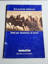 Komat'su Escavatori Brochure Scheda Tecnica Completa Lingua Italiana 
