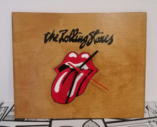 Orologio Da Parete Rolling Stones. Legno, Artigianale. Hand made. Made In Italy.