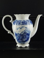 ANTICA CAFFETTIERA BRICCO PORCELLANA BAVARIA SELTMANN WEIDEN THERESIA BIANCO BLU