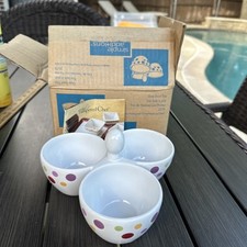 Piatto condimento tre ciotole