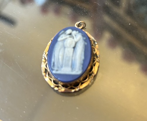 Antico ciondolo wedgwood - ciondolo, blu