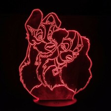 Lampada LED RGB multicolore cani innamorati