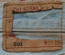 Levis Levi Strauss 501 taglia 31 34 Scartellinati Vintage vissuti Bleached