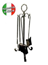 ACCESSORI UTENSILI CAMINO TRESPOLO STUFA FERRO BATTUTO 310